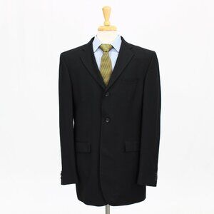 Banana Republic 44L Black Solid 3-Button Sport Coat Blazer Jacket B560